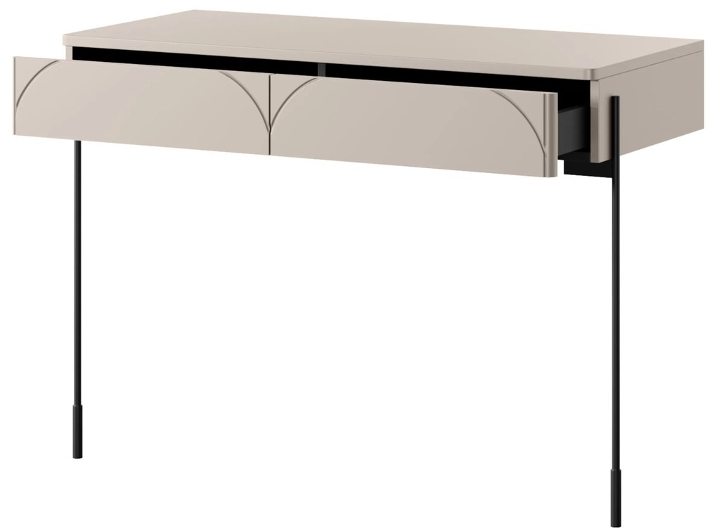 Toaletný stolík Sonatia 100 cm s dvoma zásuvkami - kašmír