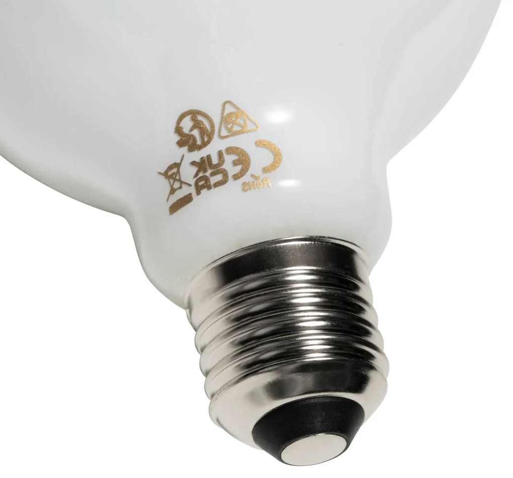 Sada 5 ks E27 3-stupňová stmievateľná LED žiarovka opálové sklo G95 4W 450lm 3000K