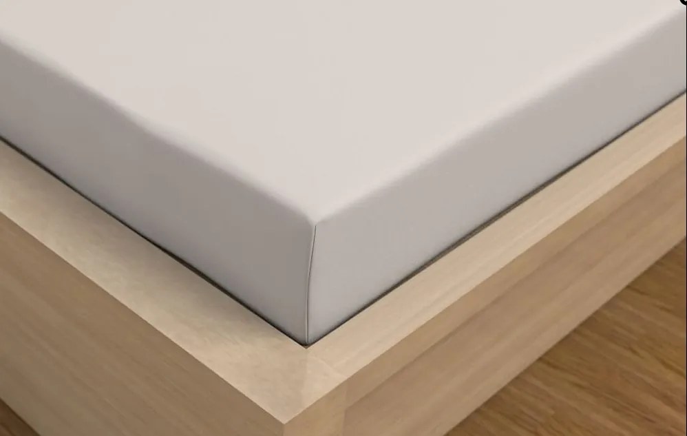 Saténové prestieradlo s gumou biele 140x200 cm