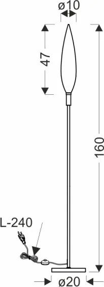 Stojacia lampa NORDIC 1xG9/5W/230V čierny chróm