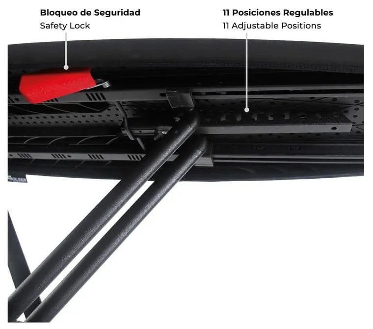 Žehliaca doska 130x37 cm K-Surf Black Tube – Rolser