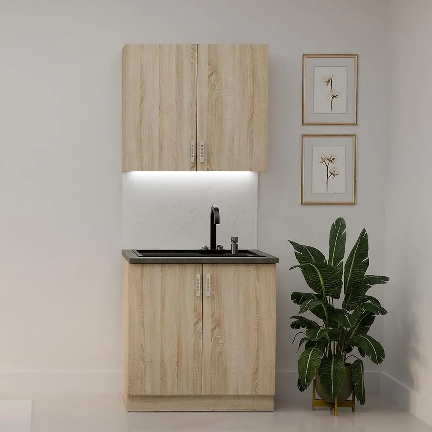 Kuchynská linka Sara Sonoma 80 cm bez pracovnej dosky