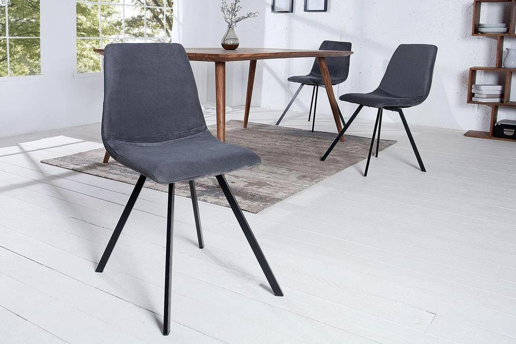 Dizajnová stolička Rotterdam Retro / tmavo sivá