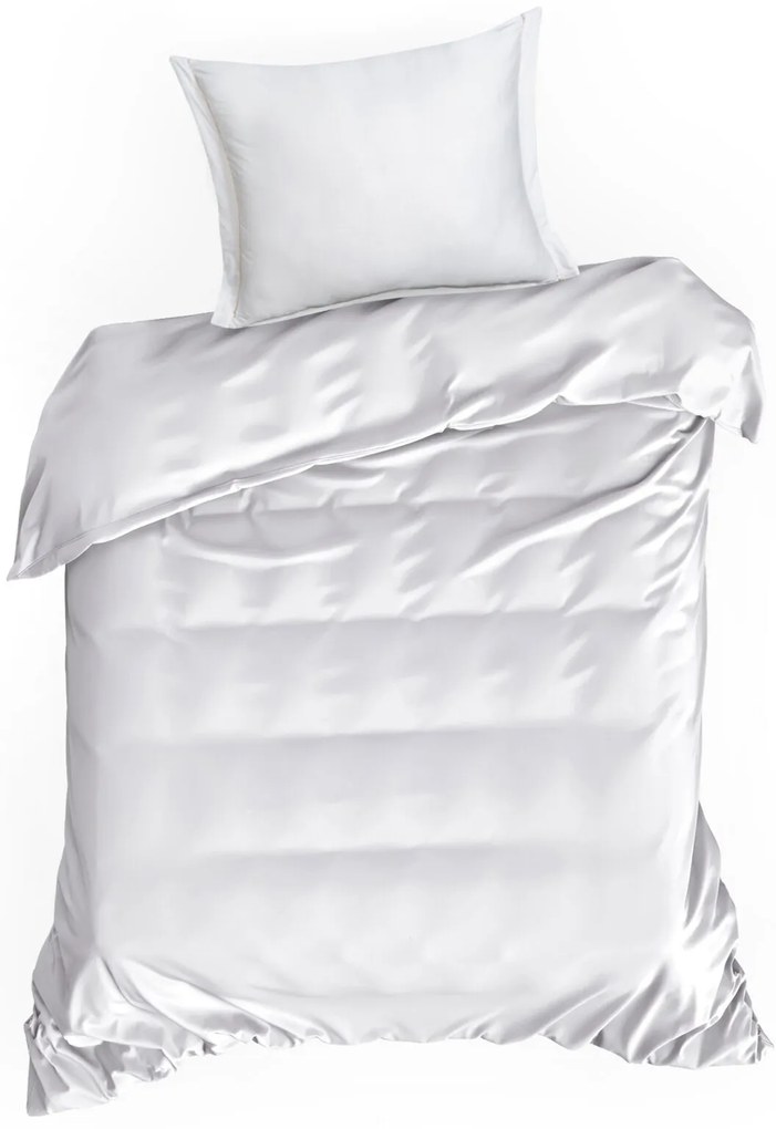 SATÉNOVÉ OBLIEČKY DIVA 8 160X200 CM, 2KS 70X80 CM BIELE