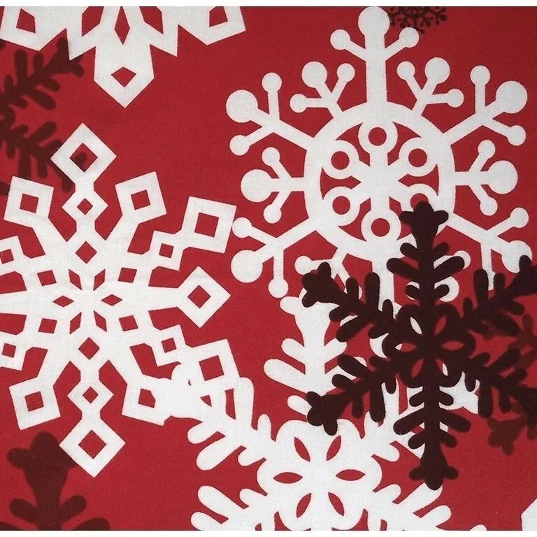 B.E.S. Petrovice Flanelové obliečky Červená zimná rozprávka, 140 x 200 cm, 70 x 90 cm