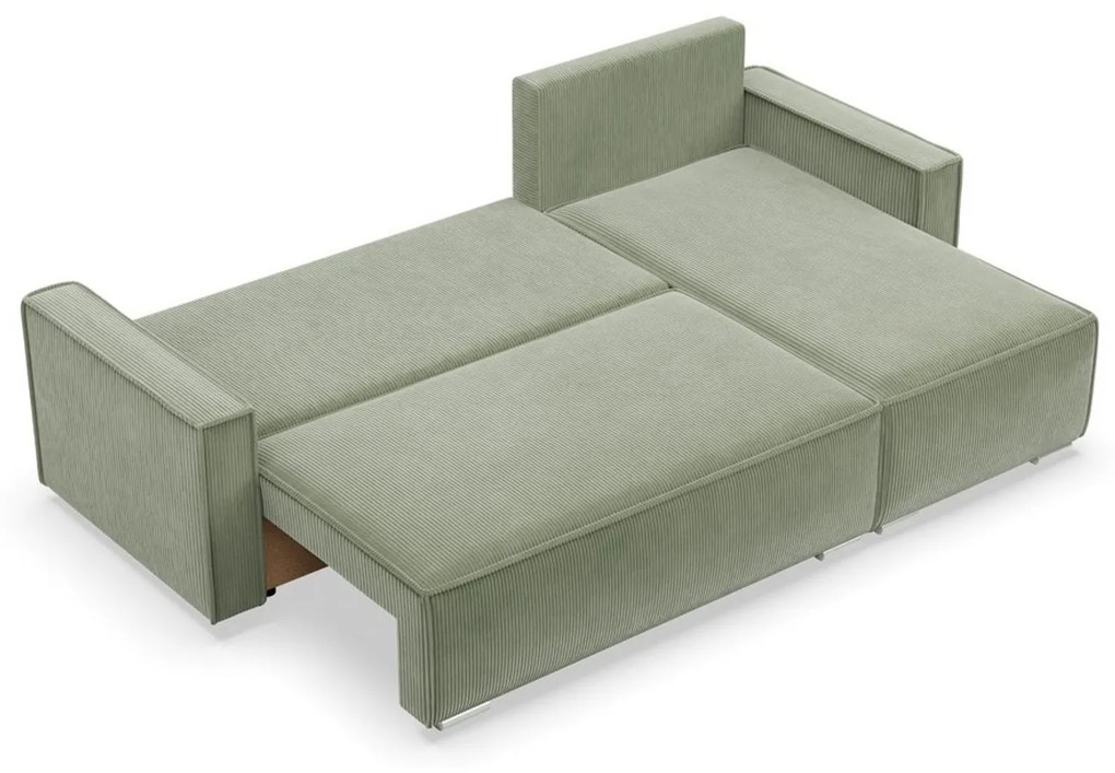 Rohová rozkladacia sedacia súprava LUCCA Zelená I