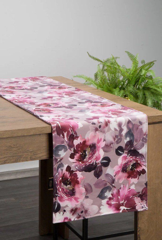 BEHÚŇ NA STÔL VELVET 1 35X180 CM VZOROVANÝ