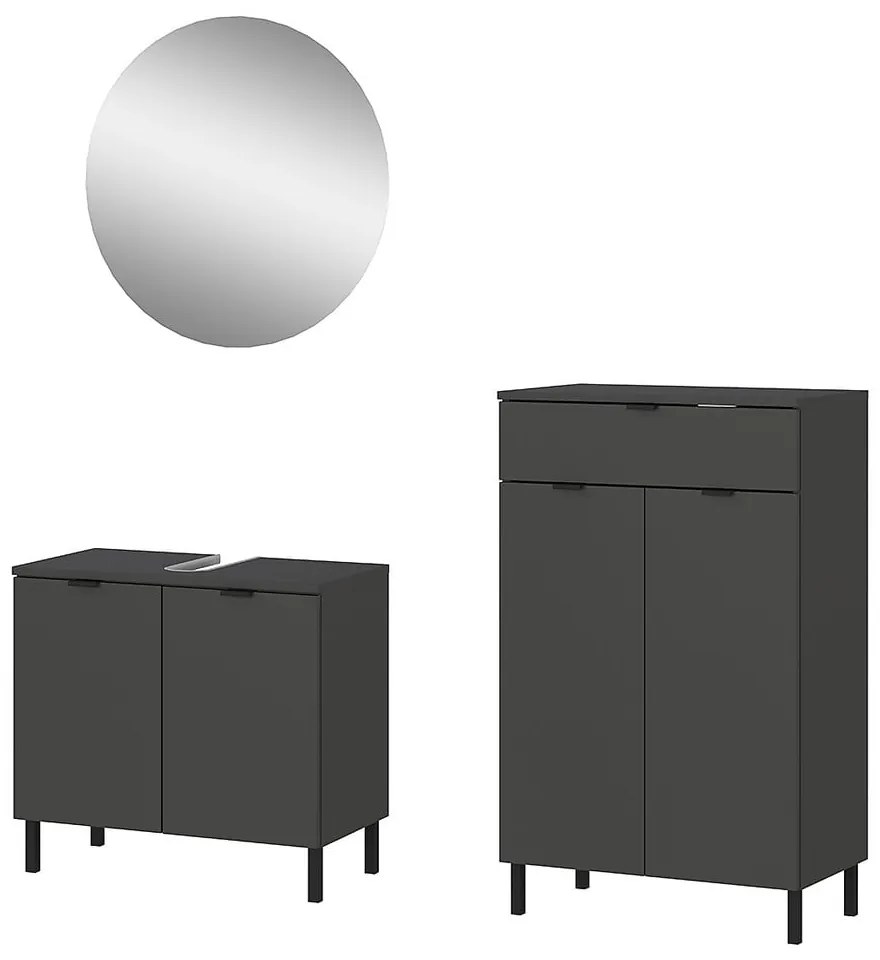 Antracitová kúpeľňová zostava Arcena – Germania