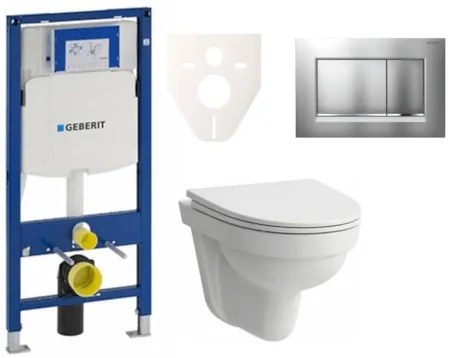 Cenovo zvýhodnený závesný WC set Geberit do ľahkých stien / predstenová montáž + WC Laufen Laufen Pro Nordic SIKOGES3H7