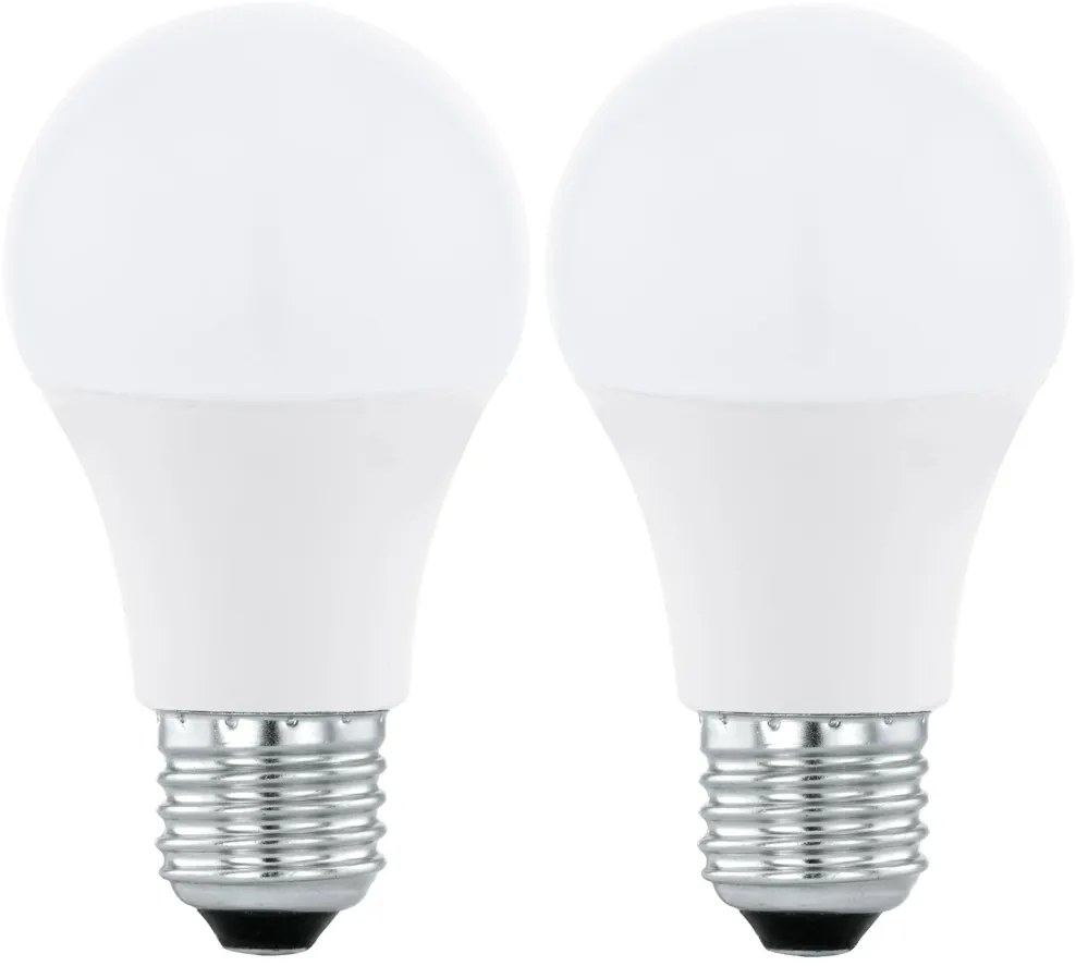 SADA 2xLED RGBW Stmievateľná žiarovka A60 E27/9W/230V 2700-6500K + DO - Eglo 11587