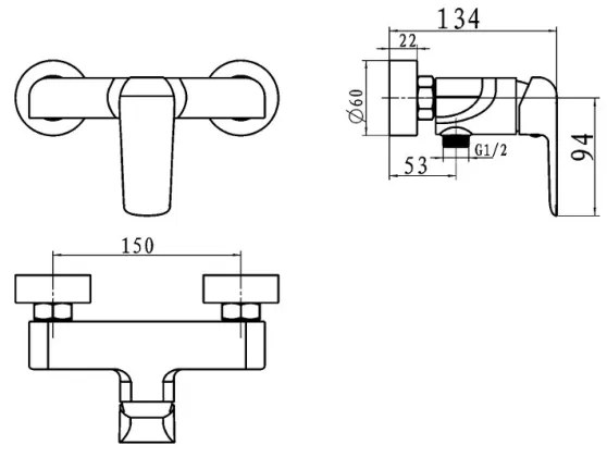 Novaservis - Sprchová batéria NOBLESS TINA lesklý chróm