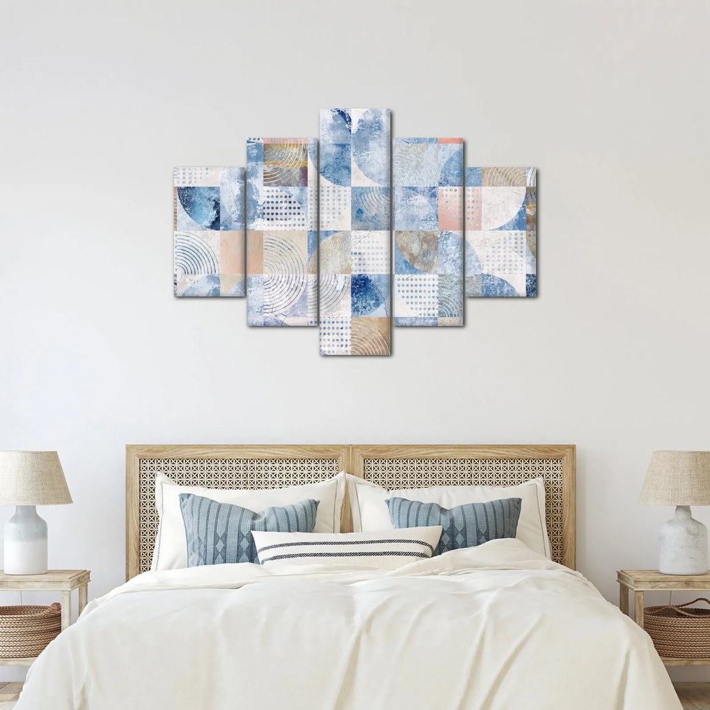 Obraz - Geometrické tvary na stene (150x105 cm)