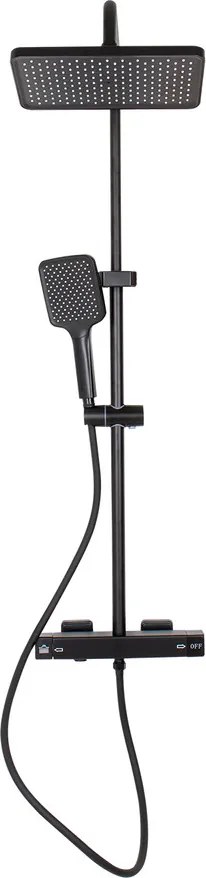 Tulle Black sprchová súprava s termostatickou batériou