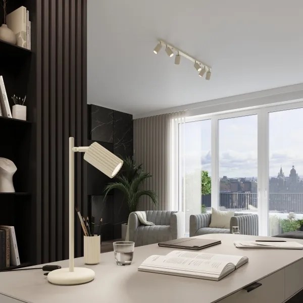 Sollux SL.1604 - Bodové svietidlo KARBON 6xGU10/10W/230V krémová