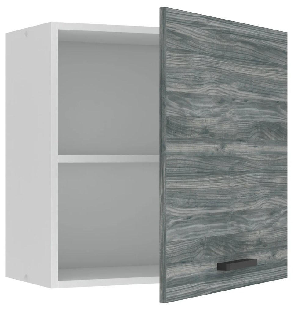 Kuchynská skrinka Belini Premium Full Version horná 60 cm šedý antracit Glamour Wood