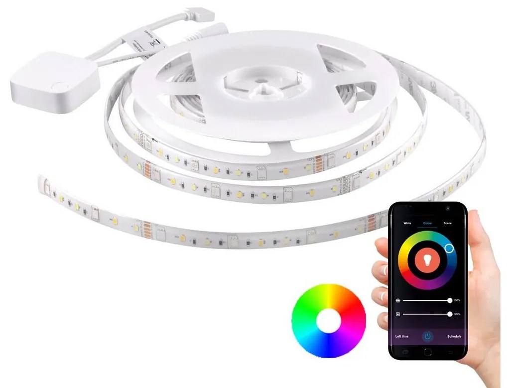 RGB LED Stmievateľný pásik Wi-fi + hudobná funkcia LED/20W 5 m Tuya