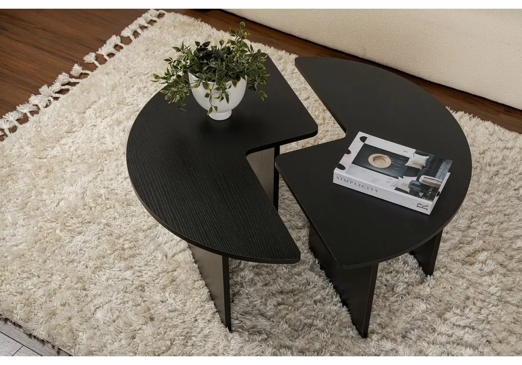 Konferenčný stolík Moira Wood Black