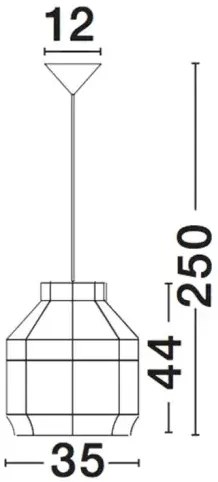 Rustikálny luster Mia 35 biele