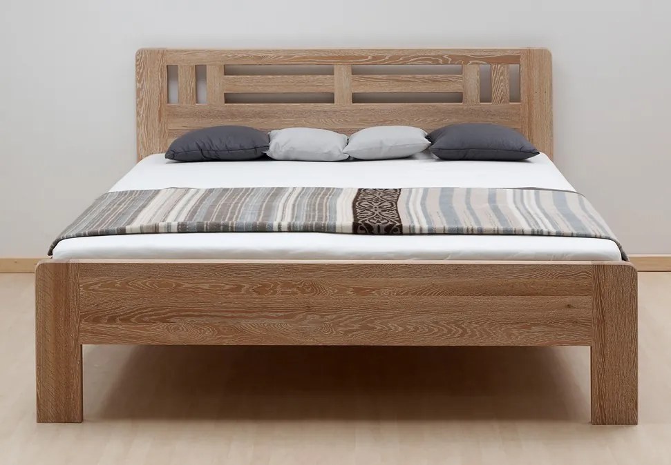 BMB ELLA MOON - masívna dubová posteľ 160 x 200 cm, dub masív