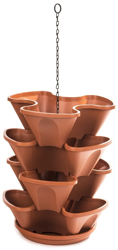 Kaskáda závesná 3-dielna teracota, 33 cm
