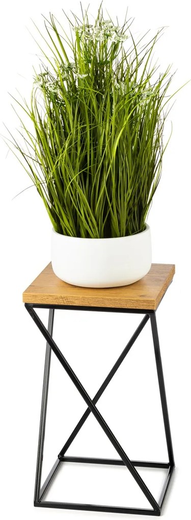 STOJAN NA KVETINÁČ LOFT7 40X24X24 CM ČIERNA/HNEDÁ