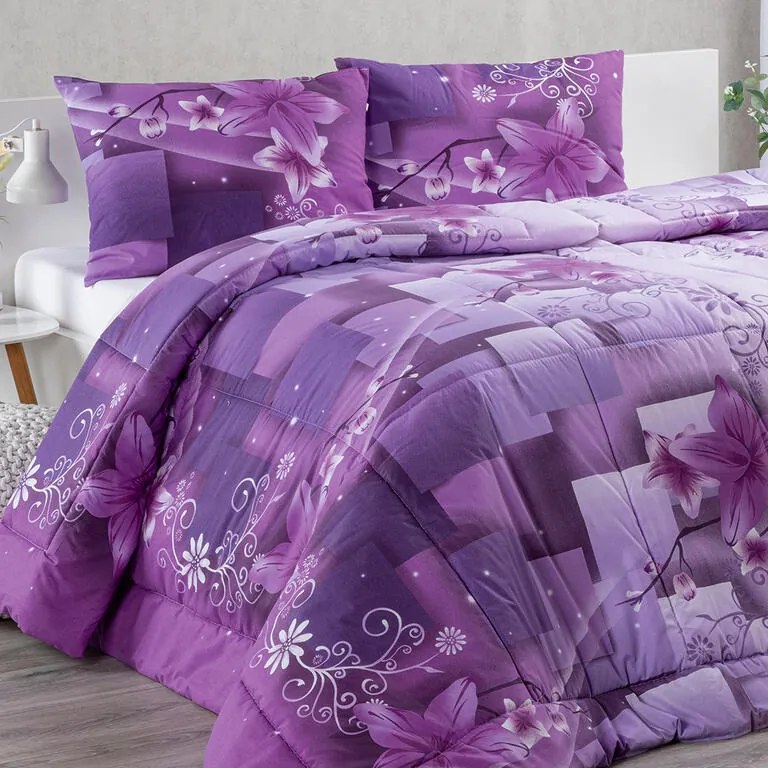 Letná sada periny a vankúša ELIS fialová
