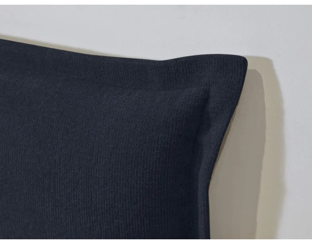 Tmavomodrá/prírodná dvojlôžková posteľ s roštom 160x200 cm Charlie – Bobochic Paris