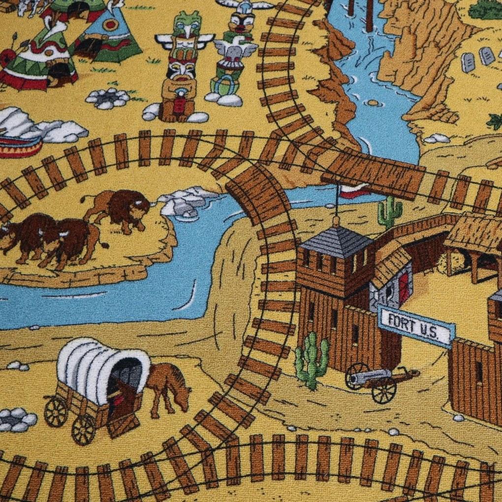 AladinWorld Expres, Detský kusový koberec Western, 160x200, viacfarebná, detská izba