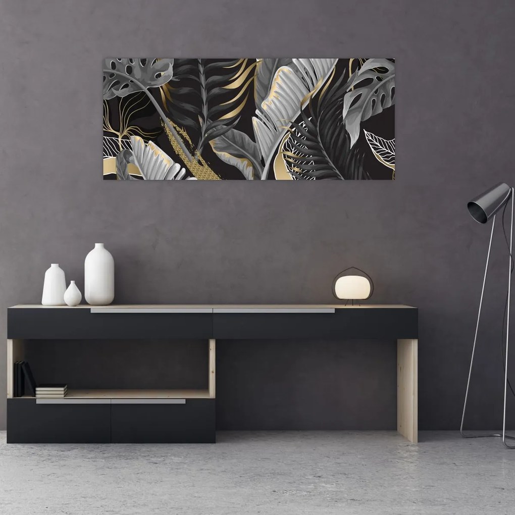 Obraz - Zlatá džungľa (120x50 cm)