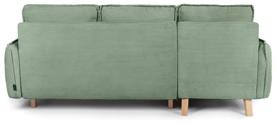 Svetlozelená menčestrová rozkladacia rohová pohovka (variabilná) Tori – Bonami Selection