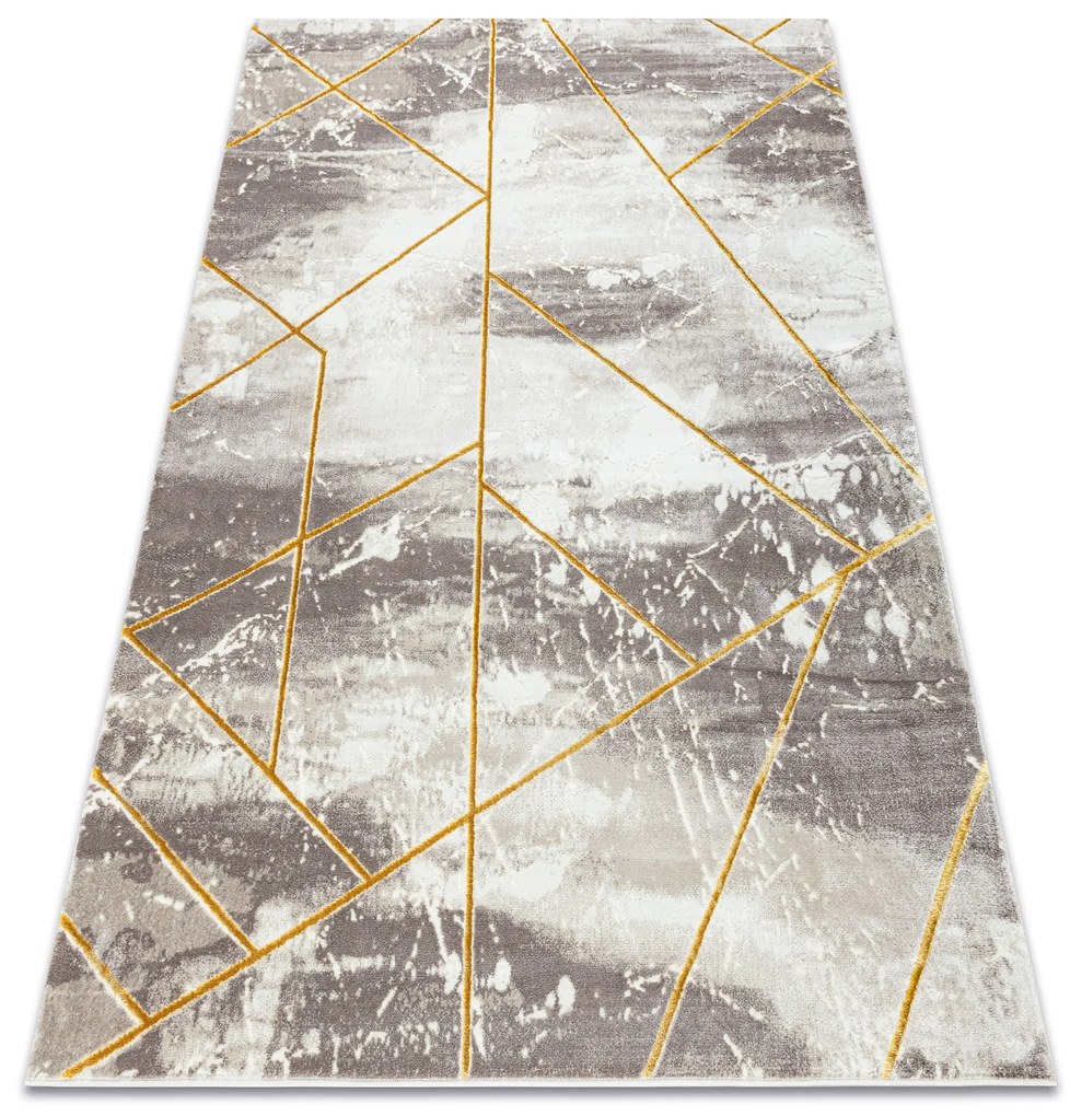 Koberec CORE 1818 Geometrický, slonová kosť / zlatý