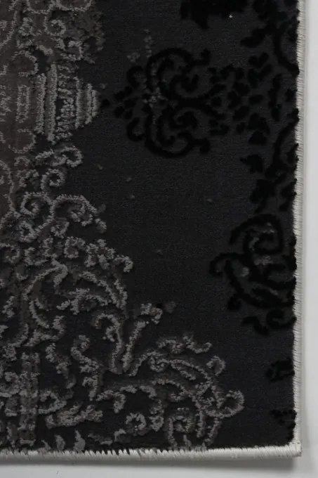 Koberec Tender 27237A čierny / svetlosivý VELVET