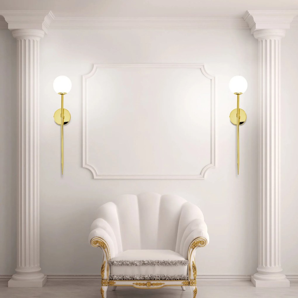 Toolight - Moderné nástenné svietidlo 52cm APP578-1W 1xG9, zlatá, OSW-08757