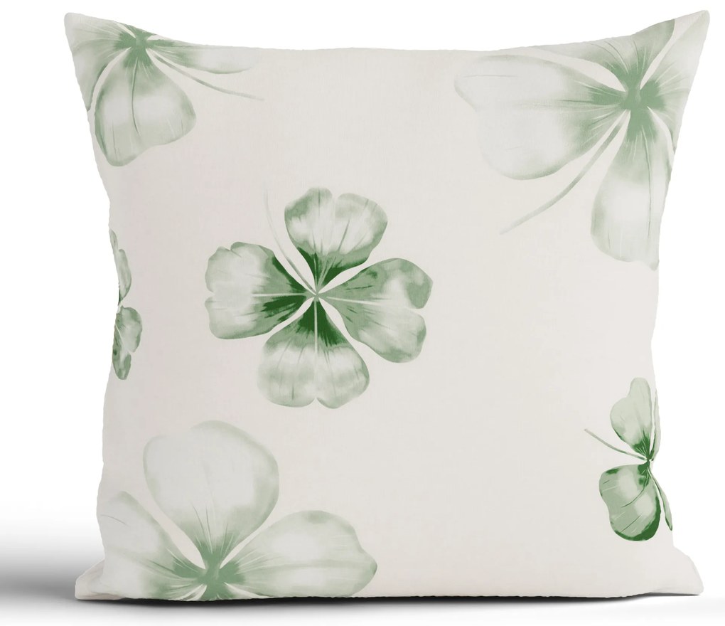 Bavlnená obliečka na vankúš Renforcé 40 × 40 cm – Štvorlístok