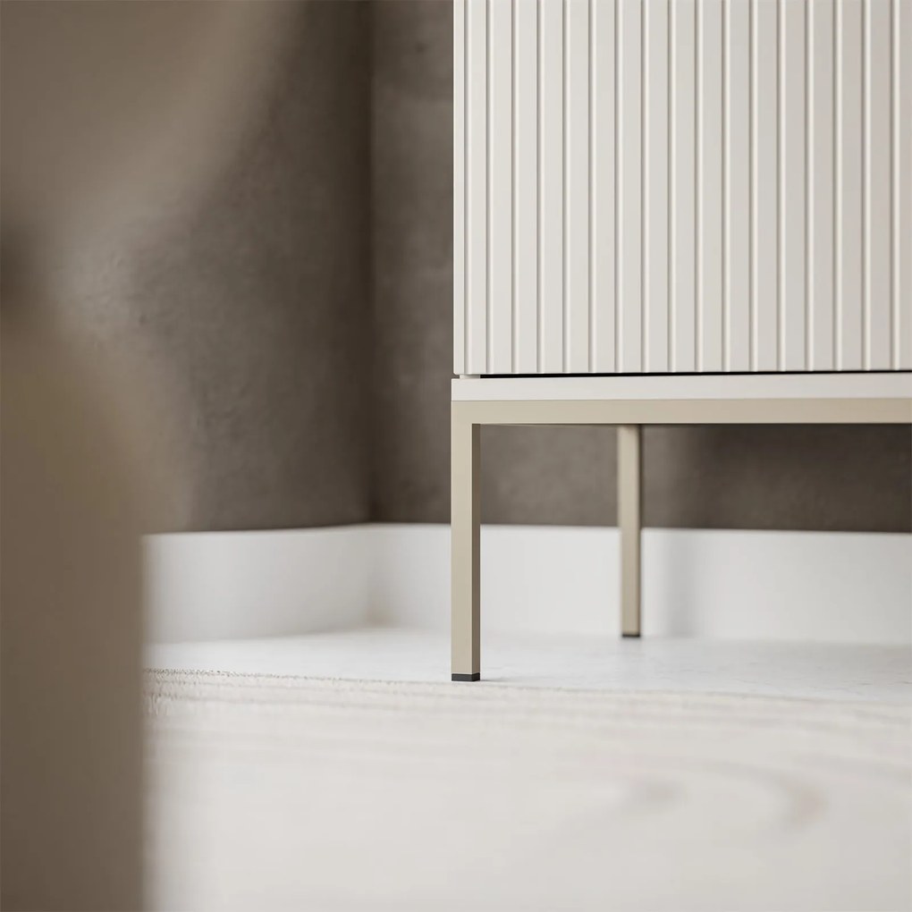 Komoda ADRIENNE s LED osvetlením kašmír 154cm