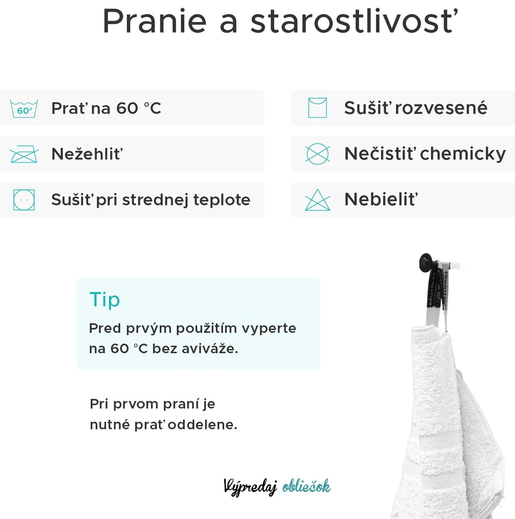 Uterák BASIC DUAL 50 x 100 cm sivý, 100% bavlna
