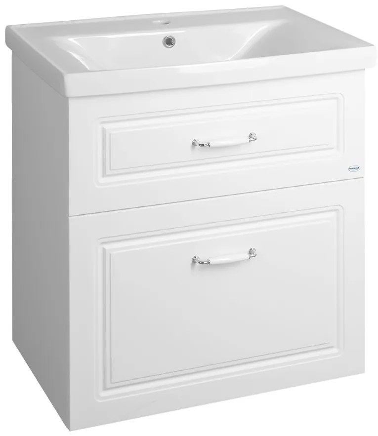 Aqualine Sapho, FAVOLO umývadlová skrinka 67x72,5x44,6 cm, biela mat