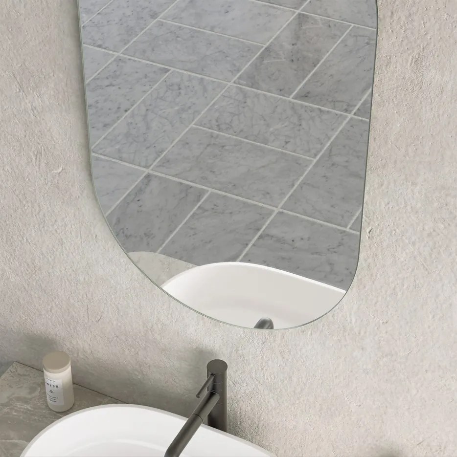 Erga Oval, oválne zrkadlo 50x90cm, ERG-V01-OVAL-5090-CL