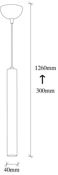 Závesný luster na lanku TEMPO 1xE27/40W/230V zlatý
