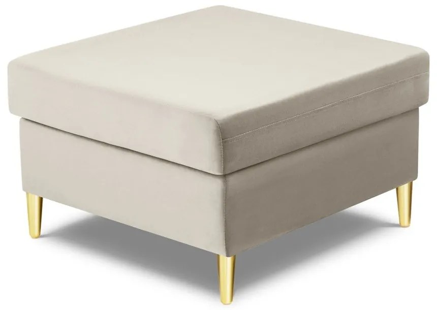 Béžová zamatová podnožka Kyoto – Cosmopolitan Design