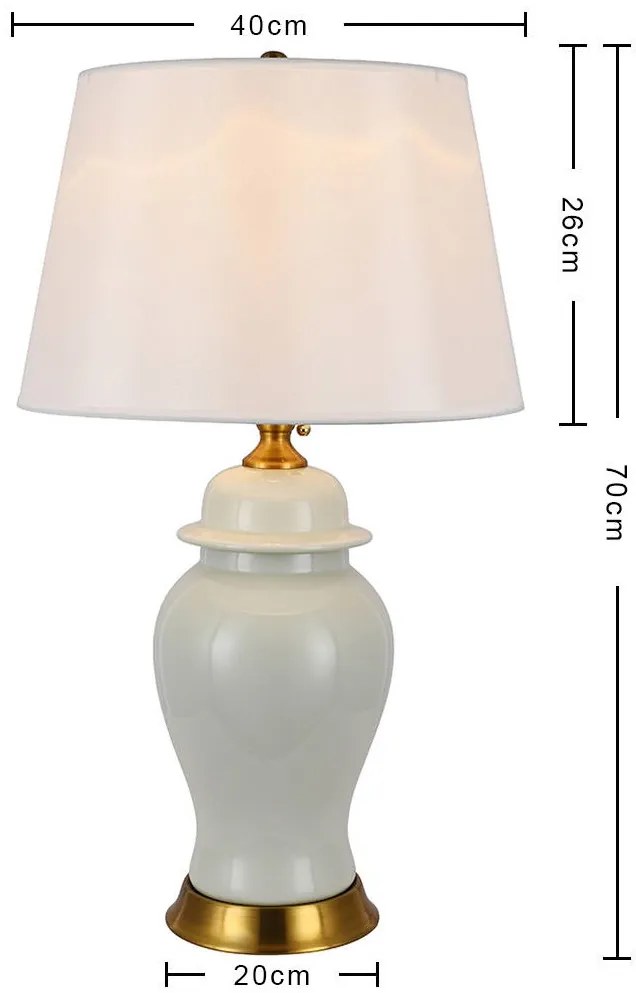 Elegantná stolná lampa Rimini - krémová