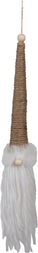 Hnedá závesná dekorácia škriatok Gnome - 6*6*48 cm
