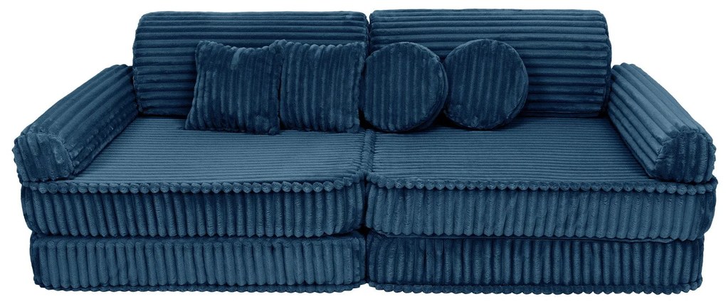 MeowBaby® Churros detská modulárna pohovka Premium, Midnight Blue
