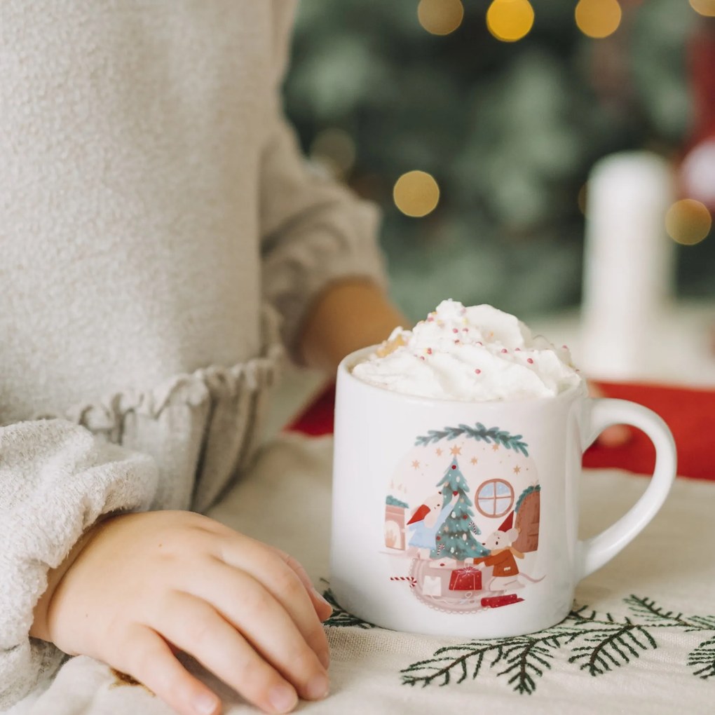 Bella Rose Porcelánový hrnček Vianočné myšky 180 ml