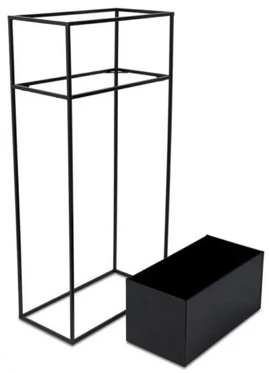 Stojan na kvety 90x44 cm čierna