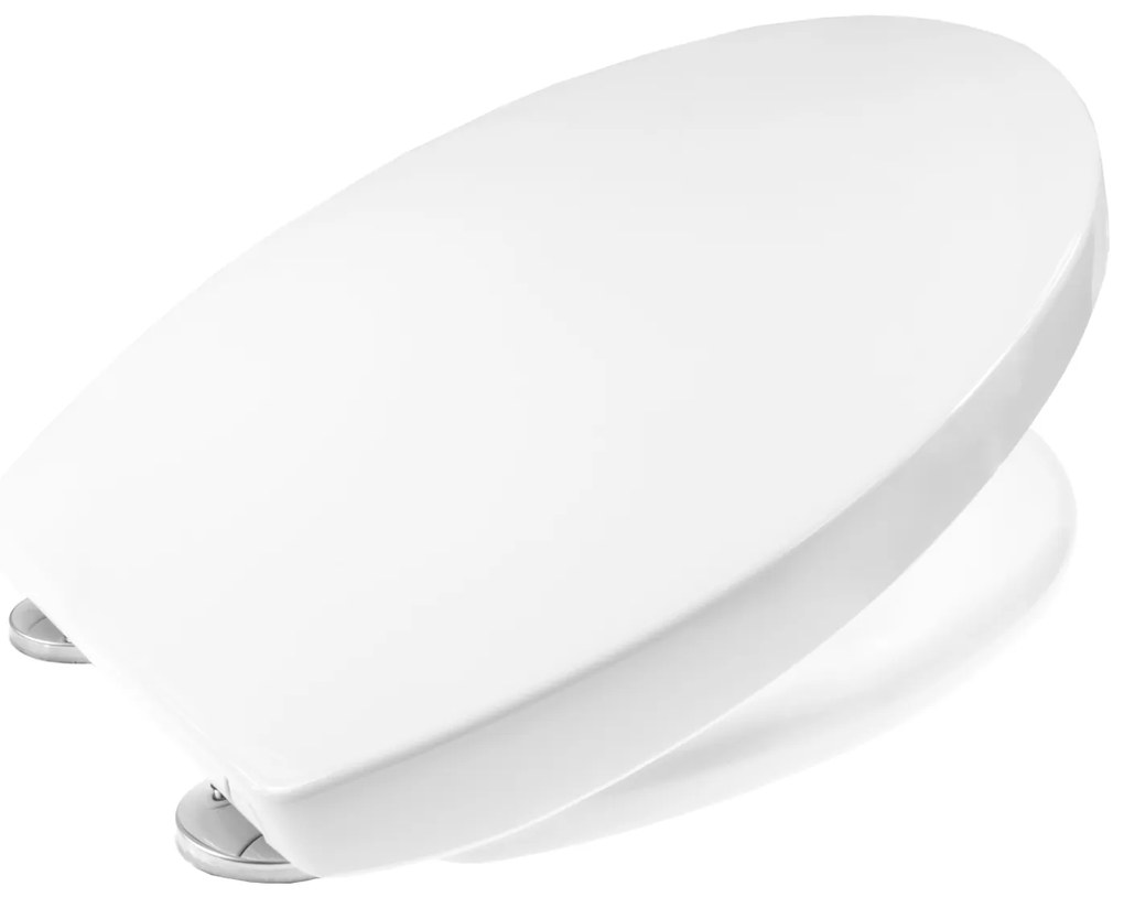 Gamma Trigo D3, toaletné WC sedátko 445(485)x370mm z polypropylénu s pomalým zatváraním, biela, GMA-D3