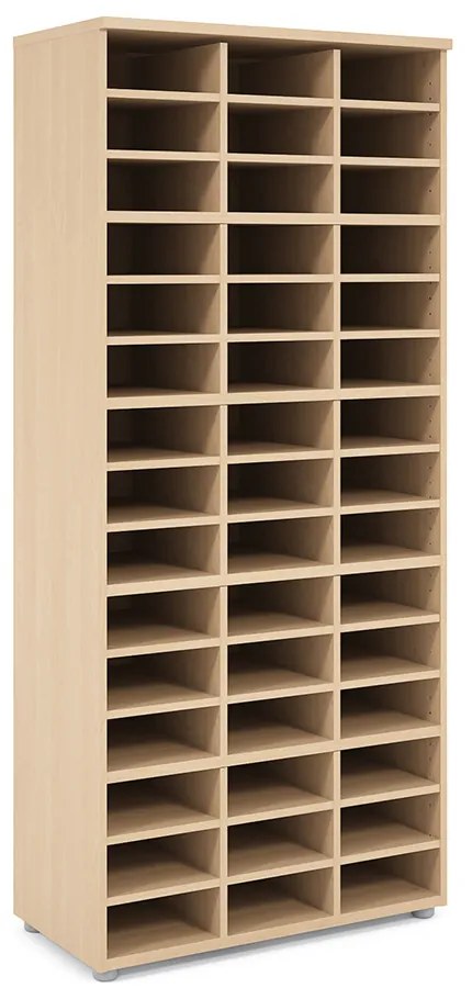 Vysoká skriňa s nikou Praktik 80 x 40 x 182,1 cm, javor