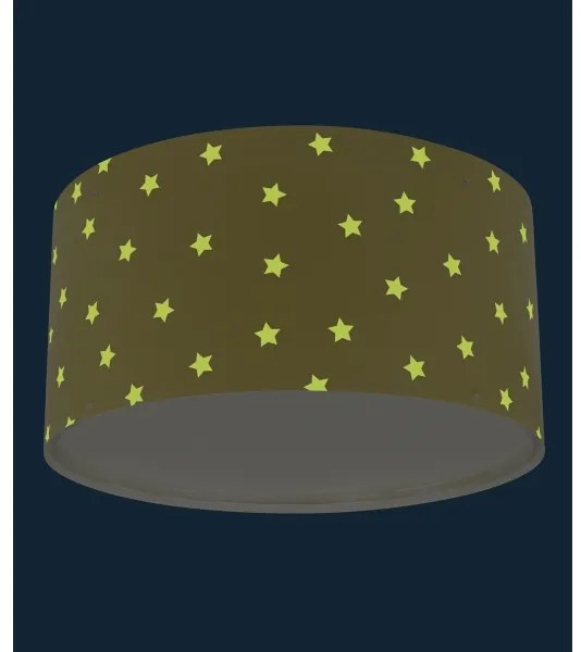 Dalber 82216A - Detské stropné svietidlo STAR LIGHT 2xE27/60W/230V žltá
