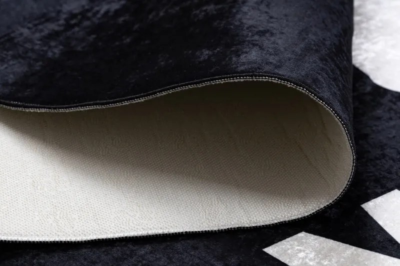 Dywany Łuszczów, Kusový koberec Bambino 2104 Game Over black, 120x170, čiernobiela, chodba / predsieň