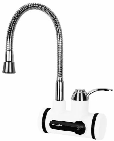 Drezová batéria Homelife Digiterm s elektrickým ohrevom vody biela/chróm SDR-10C-3, 1 ks